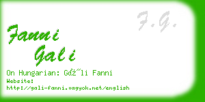 fanni gali business card